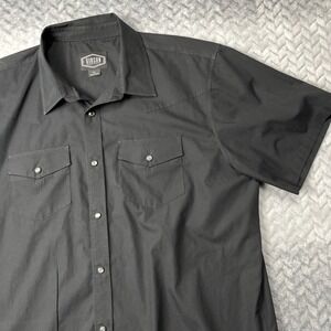 Gibson Trading Company Shirt Men's XL Black Pearl Snap Up Long Sleeve Western